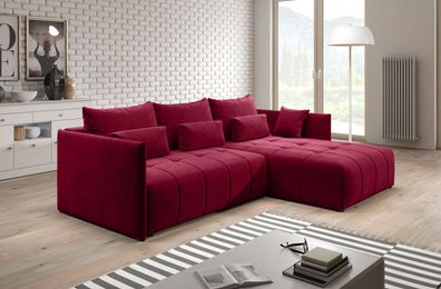 FURNIX YALTA Eckcouch L-Form Couch Sofa Schlafsofa Schlaffunktion modern MH 59