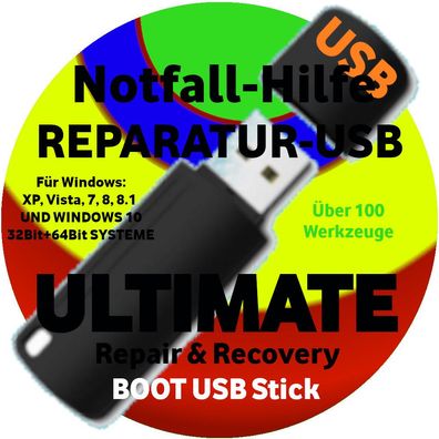 USB PC Notfall Reparatur Recovery Sicherung Boot CD/ DVD USB Version für WIN XP-10