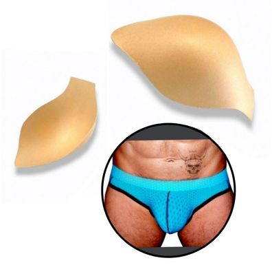 Herren Unterhose 3D Polster Pad Schwamm Bulge Vorne Badehose Vergrößerung