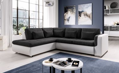 FURNIX Ecksofa Fiorenzo Sofa Schlaffunktion Sofakissen Couch L-Form MA 120-KR 7