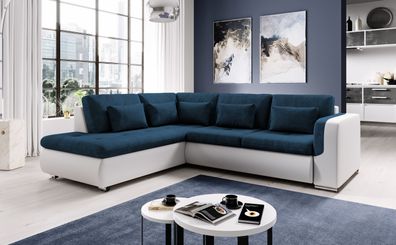 FURNIX Ecksofa Fiorenzo Sofa Schlaffunktion Sofakissen Couch L-Form MA 120-KR 09