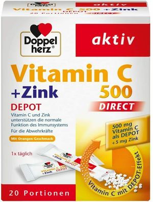 Doppelherz Vitamin C 500 DIRECT Micro Pellets DEPOT-Effekt Zink Immunsystem NEU