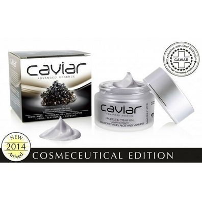 Luxus Kaviar Hyaluronsäure Creme Bio Anti Age mit essentiellen Aminosäuren 50ml