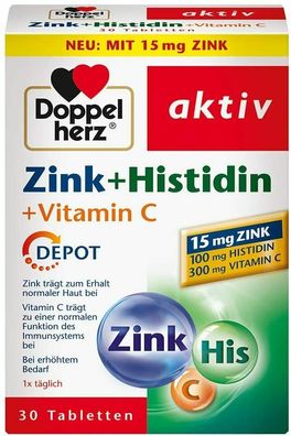 Doppelherz AKTIV Zink Histidin Vitamin C DEPOT Immunsystem 30 Tabletten