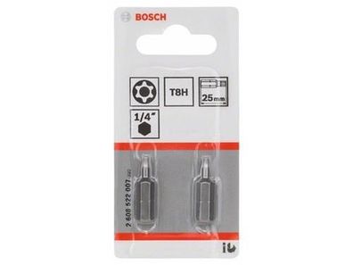 Bosch 2x T8H Security-Torx®-Schrauberbit Extra-Hart