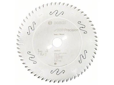 Bosch Kreissägeblatt Top Precision Best for Wood 250 x 30 x 3,2 mm, 60