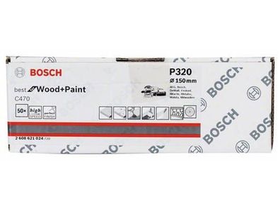 Bosch Schleifblatt C470, 50er-Pack 150 mm, 320