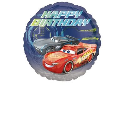 Amscan Anagram Disney Cars Happy Birthday Rennen Auto Folienballon Rund 43cm