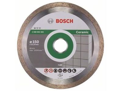 Bosch Diamanttrennscheibe Standard for Ceramic 150 x 22,23 x 1,6 x 7 mm