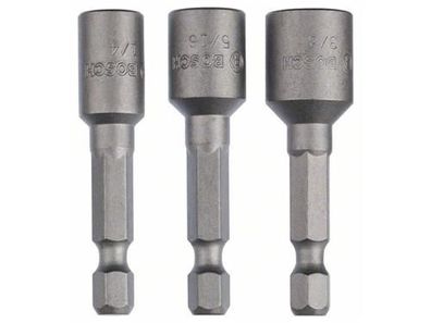 Bosch 3tlg. Steckschlüssel-Pack 50 mm; 1/4"; 3/8"; 5/16"
