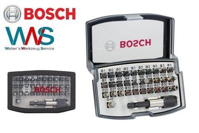 Bosch 32tlg. Bitsatz Bits Bitset Extra hart Kreuz, Schlitz, Hex, Torx + Bithalter