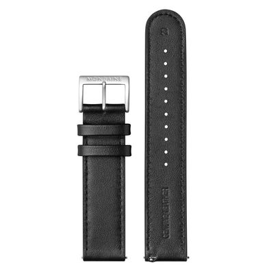 Mondaine FE25320.20Q.2 Ersatzband, Wechselband Leder schwarz, Stegbreite 20mm