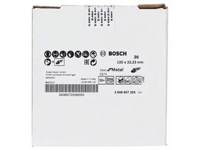 Bosch Fiberschleifscheibe R574, Best for Metal D= 125 mm; K= 36