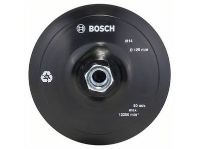 Bosch Gummischleifteller für Winkelschleifer, Klettsystem, 125 mm