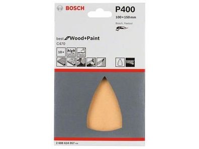 Bosch Schleifblatt C470, 10er-Pack 100x150 mm, 400