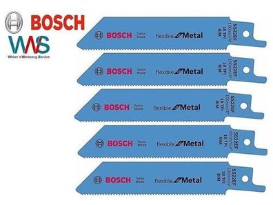 BOSCH 5x Säbelsägeblatt S 522 EF für Metall NEU und OVP!!! für Säbelsäge