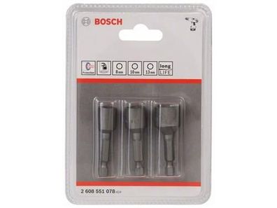 Bosch 3tlg. Steckschlüssel-Pack 50 mm; 8, 10, 13 mm