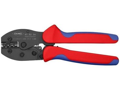 Knipex PreciForce® Crimpzange brüniert mit Mehrkomponenten-Hüllen 220 mm