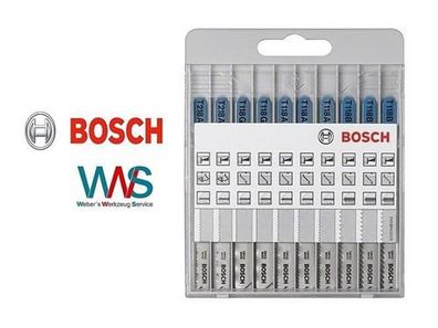 Bosch 10tlg. Stichsägeblatt-Set Basic for Metal T 218 A (2x); T 118 G (2x); T 118 ...