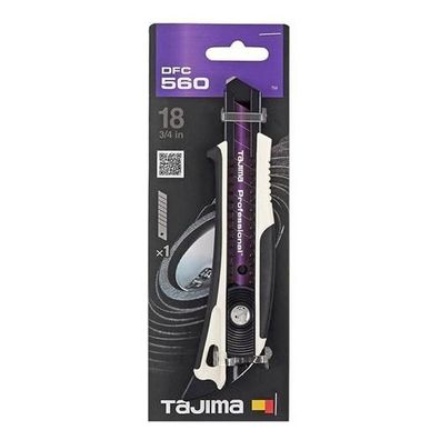 Tajima DORA FIN Cuttermesser mit 18mm RAZAR BLACK Klinge, mit Feststellschraube ...