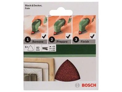 Bosch 6-teiliges Schleifblatt-Set für Deltaschleifer Für Black + Decker, Fein, ...