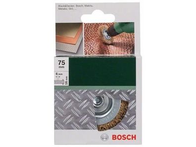Bosch Scheibenbürsten für Bohrmaschinen – Gewellter Draht, vermessingt, 75 mm