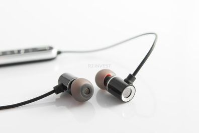 E21 Sport Headset Kopfhörer Bluetooth HiFi, Fernbedienung für iOS Android - schwarz
