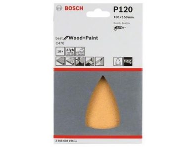 Bosch Schleifblatt C470, 10er-Pack 100x150 mm, 120