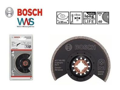 Bosch Diamant-RIFF Segmentsägeblatt ACZ 85 RD für Fliesen, Fugen, Epoxy und GFK