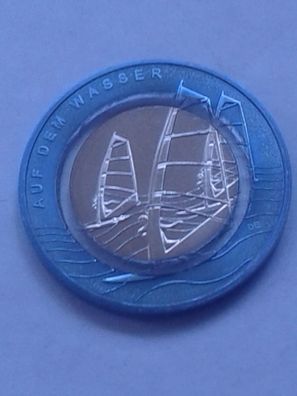 Original 10 euro 2021 A (Berlin) Auf dem Wasser Polymermünze Polymerring Niob