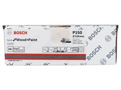 Bosch Schleifblatt C470, 50er-Pack 150 mm, 150