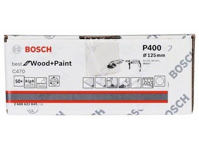 Bosch Schleifblatt Papier C470, 50er-Pack 125 mm, 400