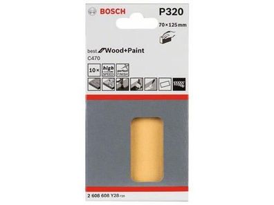 Bosch Schleifblatt C470, 10er-Pack 70 x 125 mm, 320