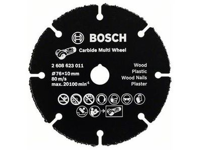 Bosch Trennscheibe Hartmetall Multi Wheel 76 mm; 1 mm; 10 mm