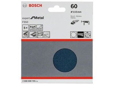 Bosch Schleifblatt F550, 5er-Pack 115 mm, 60