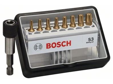 Bosch 8 + 1tlg. Robust Line Schrauberbit-Set S Max Grip 25 mm, 8 + 1tlg.