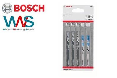 Bosch 5tlg. Stichsägeblatt-Set U 111 C (2x); U 111 D (2x); U 118 A