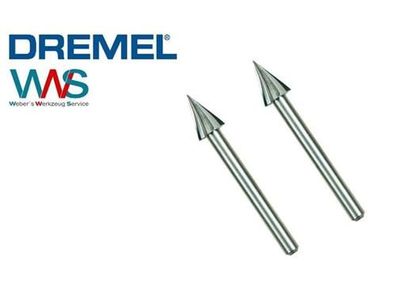 DREMEL 125 2x Hochgeschwindigkeits HSS Fräsmesser Fräser 6,4mm Neu und OVP!!!