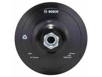 Bosch Gummischleifteller für Winkelschleifer, Klettsystem, 115 mm