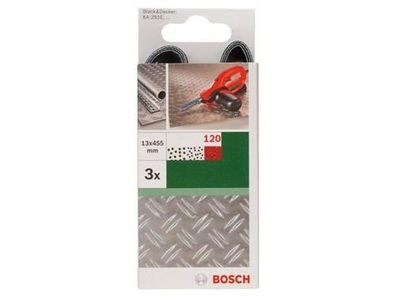 Bosch 3tlg. Schleifband-Set für Black + Decker Powerfile, blaue Qualität