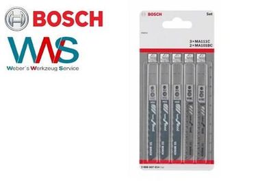 Bosch 5tlg. Stichsägeblatt-Set Wood MA 111 C (3x); MA 101 BC (2x)