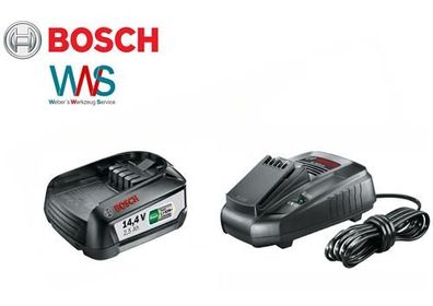 Bosch Starterset Akku PBA 14,4V 2,5 Ah + Ladegerät AL 1815 passend auch für ältere...