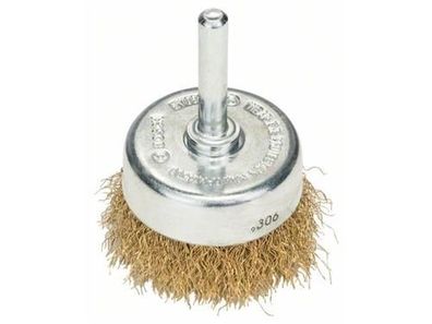 Bosch Topfbürste für Bohrmaschinen – Gewellter Draht, vermessingt, 50 mm