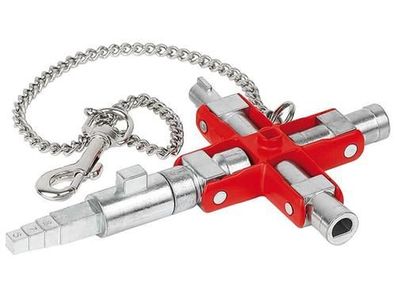 Knipex Universal-Schlüssel "Bau" für gängige Schränke und Absperrsysteme 90 mm