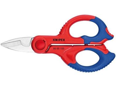 Knipex Elektrikerschere mit Mehrkomponenten-Hüllen, glasfaserverstärkt 155 mm