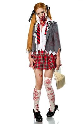 Mask Paradise 80010 Zombie Schoolgirl-Kostüm 5-teilig gruselig blutig Größe XL