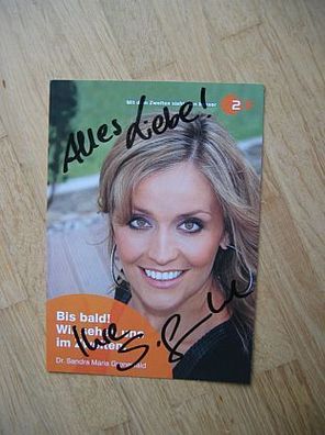 ZDF Fernsehmoderatorin Dr. Sandra Maria Gronewald - handsigniertes Autogramm!!!