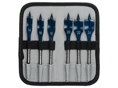 Bosch 6tlg. Flachfräsbohrer-Set Self Cut Speed 14; 16; 18; 20; 22; 24 mm