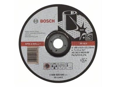 Bosch Schruppscheibe gekröpft Expert for Inox AS 30 S INOX BF, 180 mm, 6,0 mm