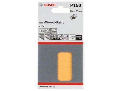 Bosch Schleifblatt C470, 10er-Pack 70 x 125 mm, 150